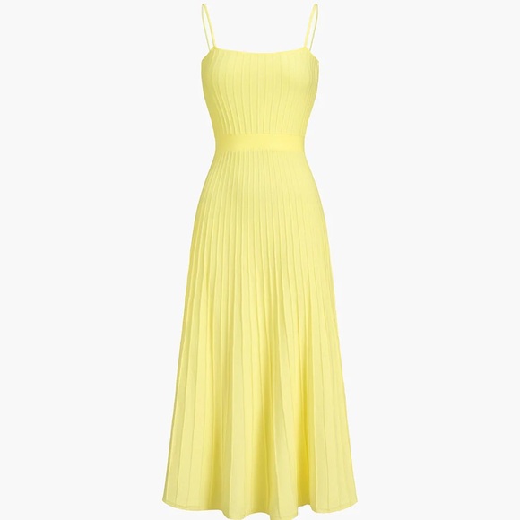 Commense - Rib Midi Sundress. Yellow. Size medium - Picture 4 of 4
